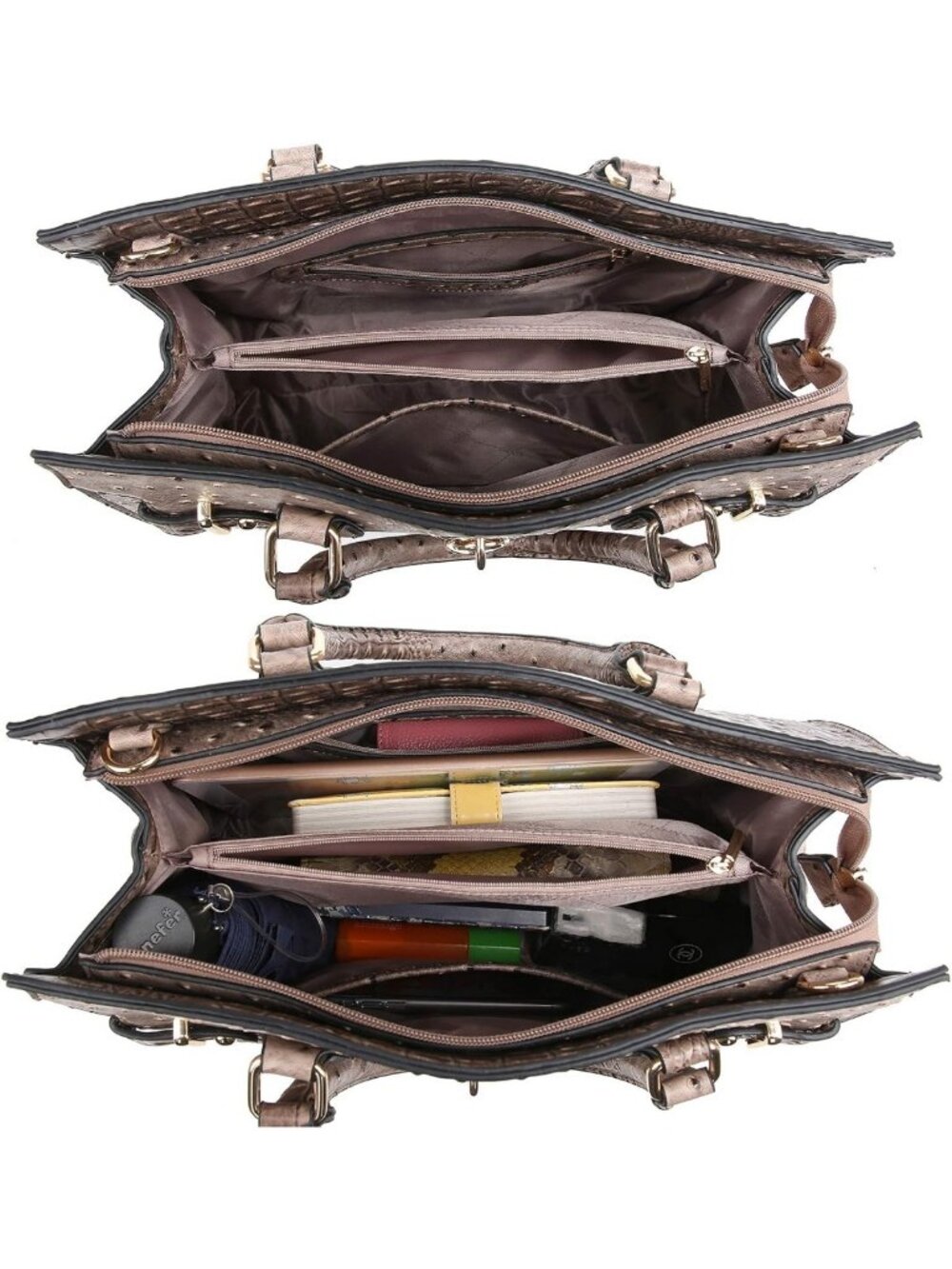 Chic Women's Handbag Set - Stylish Shoulder Bag & Matching Clutch Tote for Work - Picture 5 of 6